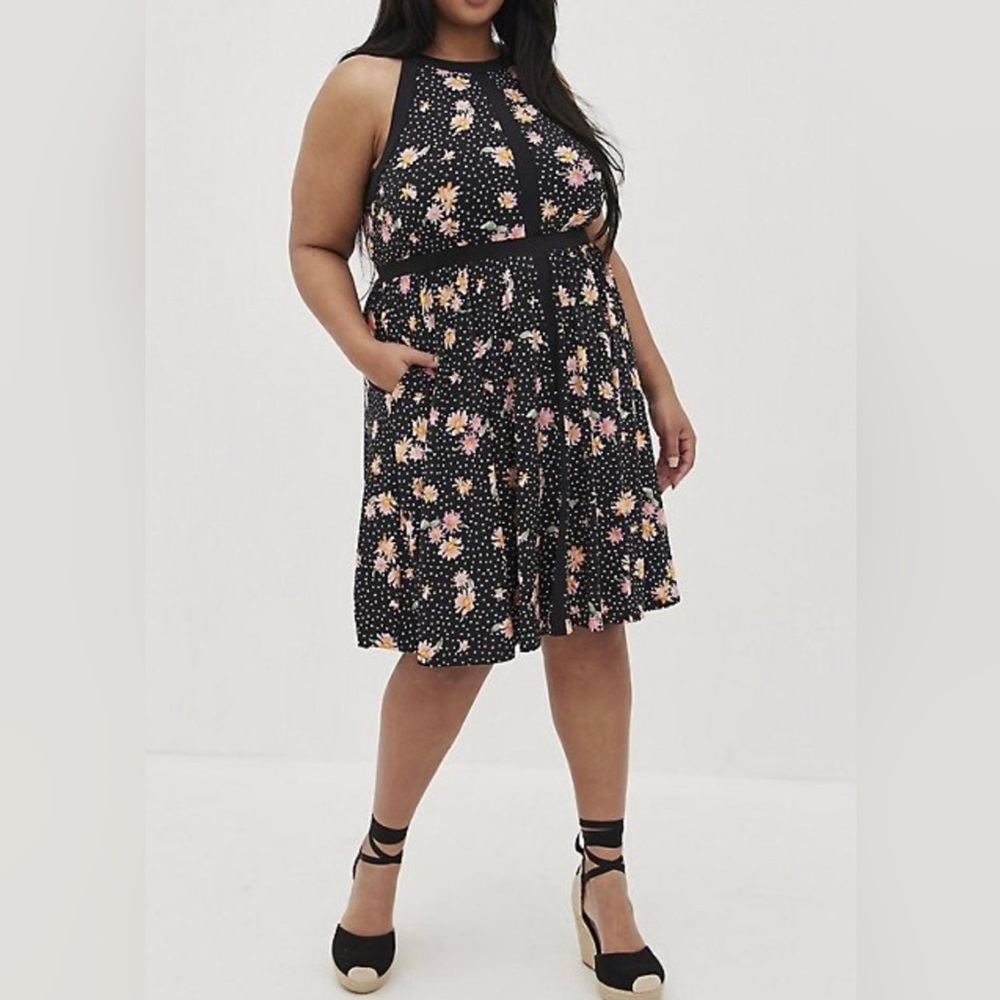 Torrid 2X floral halter top dress. New With Tag.